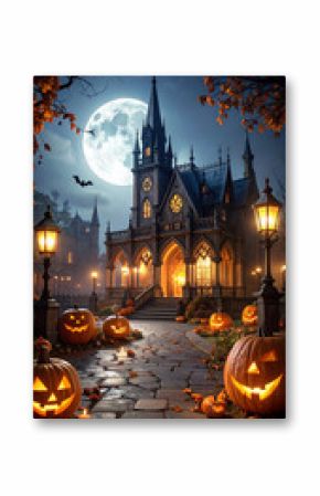 ハロウィン　かぼちゃ　生成AI　背景　
