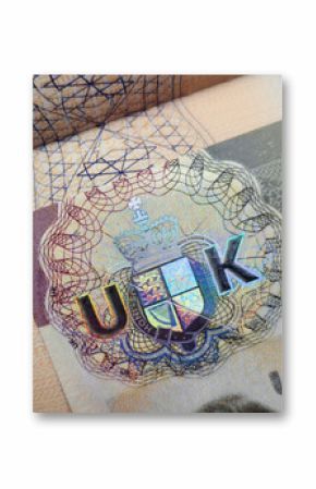 Close-Up of a Security Feature in a Passport Document