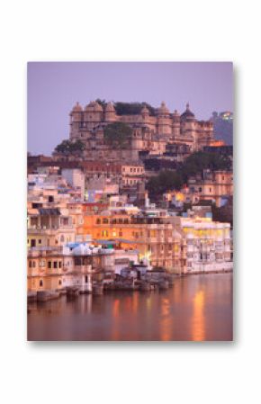 Udaipur cityscape and City Palace complex, Udaipur, India