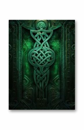 Celtic serene pattern green architecture.