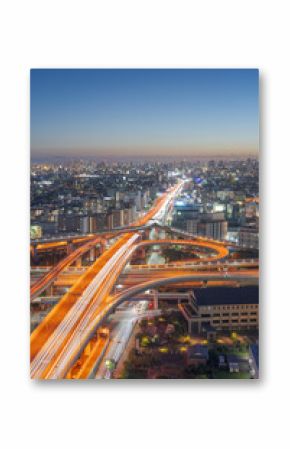East Osaka, Japan Cityscape and Highways