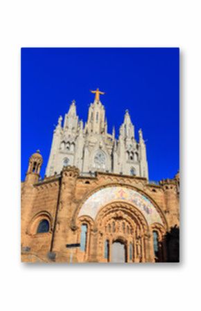 Expiatory Church of the Sacred Heart of Jesus on the summit of Mount Tibidabo in Barcelona, Catalonia, Spain