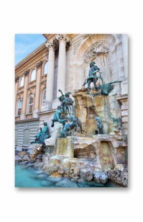 Matthias fountain in Buda castle in Budapest