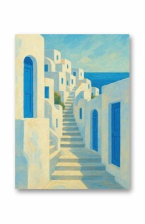 Serene Mediterranean architectural landscape.