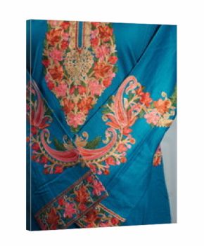 Kashmiri pheran displayed on a mannequin in Kashmir