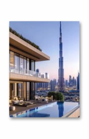Luxury Villa Azure Dream Breathtaking Infinity Pool with Stunning Views of Dubai s Iconic Skyline