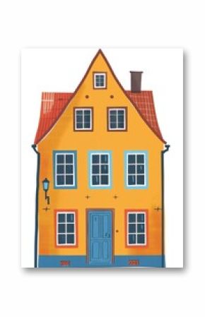 Charming colorful house illustration