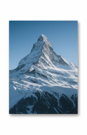 Majestic snowy mountain peak