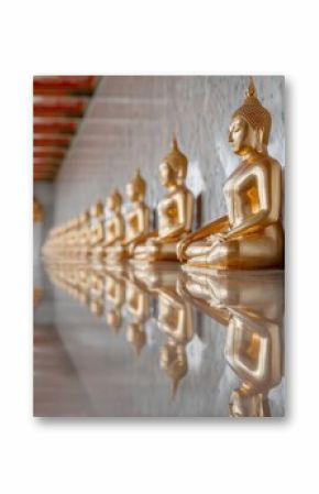 Religious Birthday Celebration at Golden Buddha Shrine Premium Authentic Spiritual Altar for Spring Vesak Festival and Mothers Day Marketing Campaigns