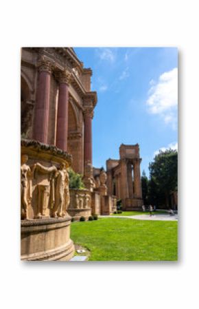 Palace of Fine Arts surrounded by greenery in San Francisco, USA