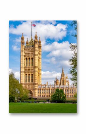 Victoria tower of Westminster Palace (Houses of Parliament), London, UK