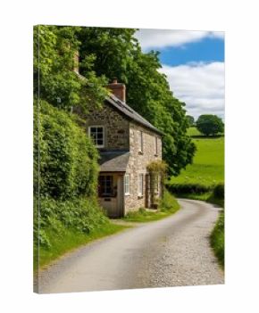 Quaint Country Cottage by Winding Road.