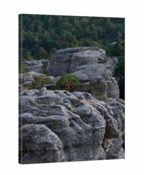 Castroviejo rock formation and viewpoint in the Laguna Negra and Urbión Glacial Circus Natural Park. Duruelo de la Sierra, Soria, Castile and León, Spain, Europe