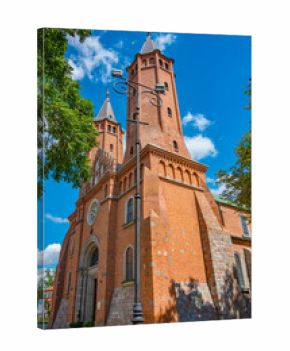 View of the cathedral in Plock, Poland