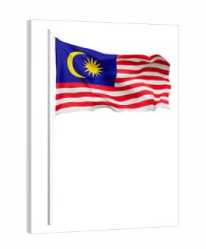 Png flag of Malaysia collage element, transparent background