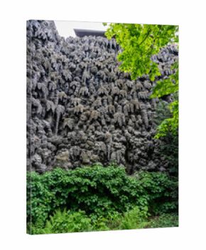 Prague’s Dripstone Wall with limestone textures.
