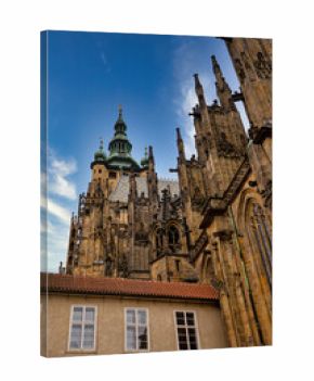 Gothic Saint Vitus Cathedral in Prague Castle.