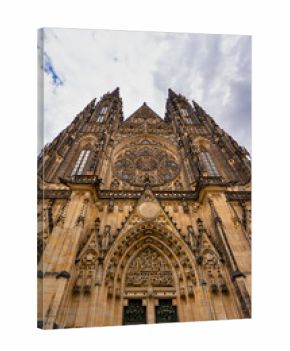 Gothic Saint Vitus Cathedral in Prague Castle.