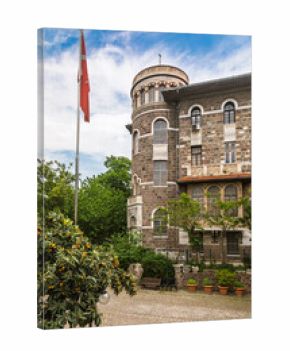 Ethnography Museum of Izmir with arched windows and round tower