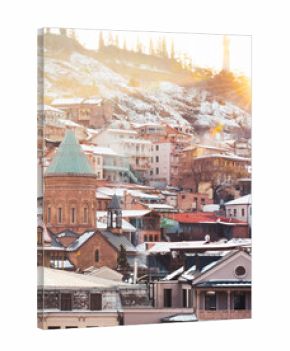 Tbilisi Old town view. Capital Georgia landmark tourist sightseeing attractions