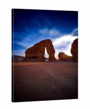 View of rock formations against sky, Elephant Rock from Al Ula, Saudi Arabia