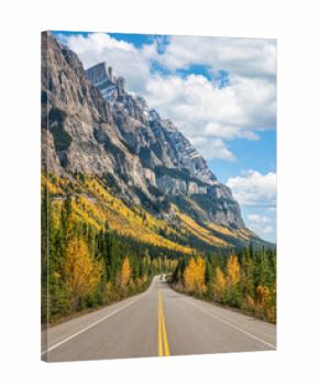 Scenic Drive in Autumn on the Icefields Parkway - Banff National Park - Canada