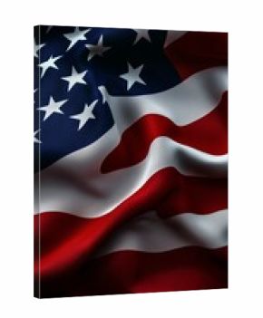 Waving American Flag With Rich Colors and Textures Flowing Elegantly