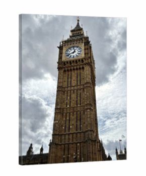 London UK iconic Big Ben clock tower in Westminster, a historic landmark and symbol