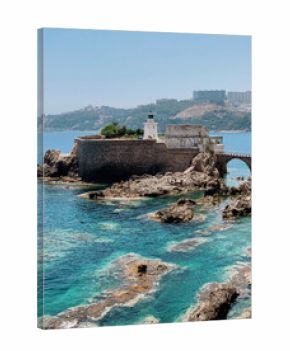 view of  a fortress in the sea of skikda, algeria