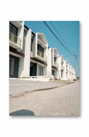 Row Modern Residential Houses of Two Floors