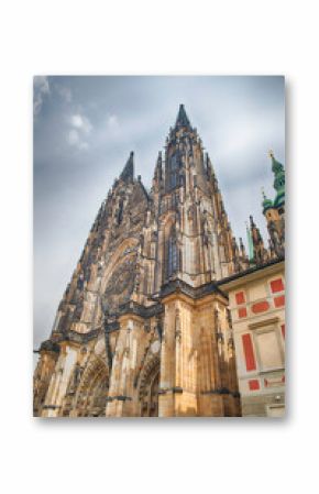 St. Vitus Cathedral showing off its impressive gothic architecture, Prague