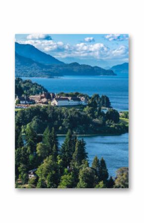 Nahuel huapi national park aerial view, bariloche, rio negro, argentina