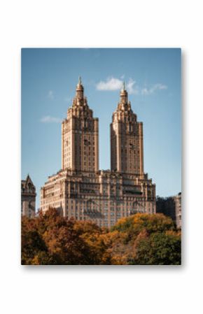 New York Central Park in the Fall Autumn leaves. 