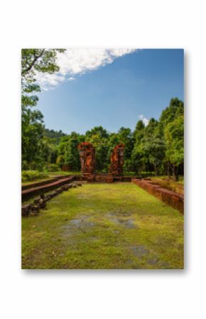 Duy Phu, Vietnam, 10-13-2025: My Son, a cluster of abandoned and ruined Shaiva Hindu temples built between the 4th and the 13th century by the Kings of Champa an Indianized kingdom of Cham people 