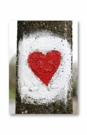 painted love heart