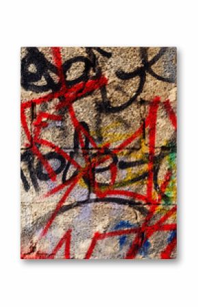 Image shows graffiti on a wall