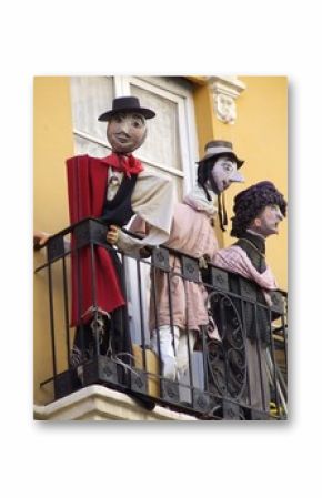 Valencia - Ninots au balcon