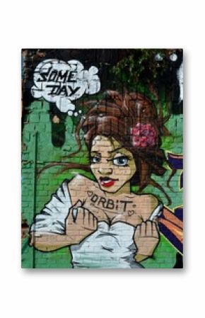 Sexy latino girl graffiti