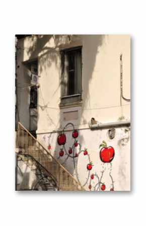 Street art graffiti (tomatoes), tel aviv