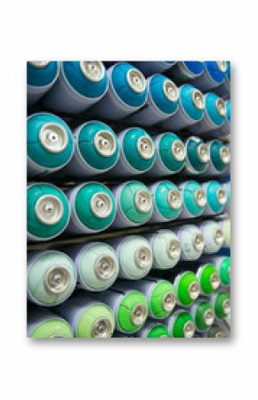 colorful cans of paint