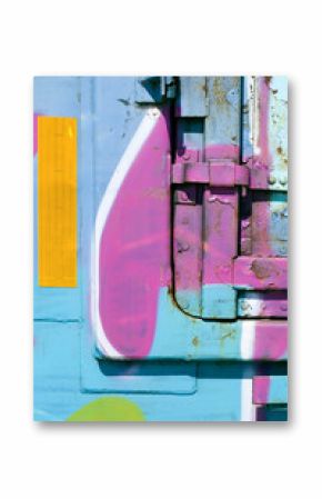 Close up of Train Wagon Abstract Paint