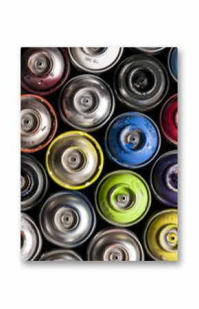 Bunte Graffiti Sprühdosen