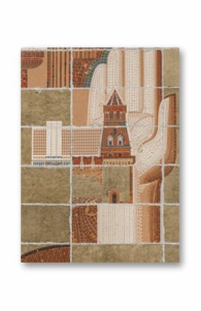 Mosaic on the wall of the house on Osipenko Street. Samara