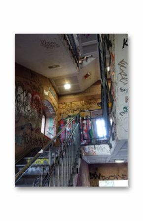 Graffiti am Aufgang zu Kölner Südbrücke