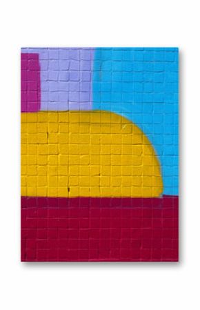 fresque murale cubisme coloré urbain