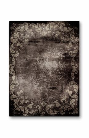 dirty grunge background with floral decoration