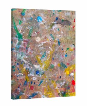Grunge paint on wood background