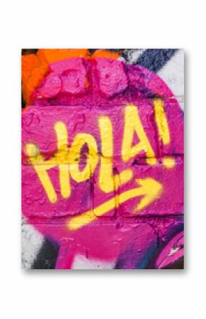 graffiti word Hola