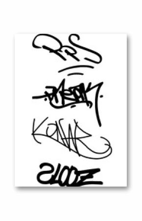 isolated tags and graffiti set 2