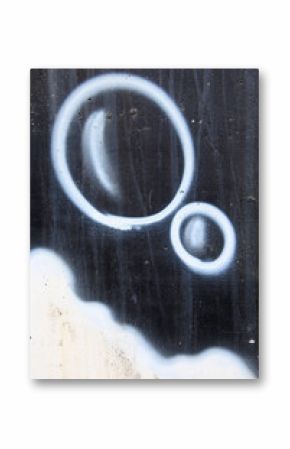 burbujas pompas de jabón graffiti sobre fondo negro  4589f